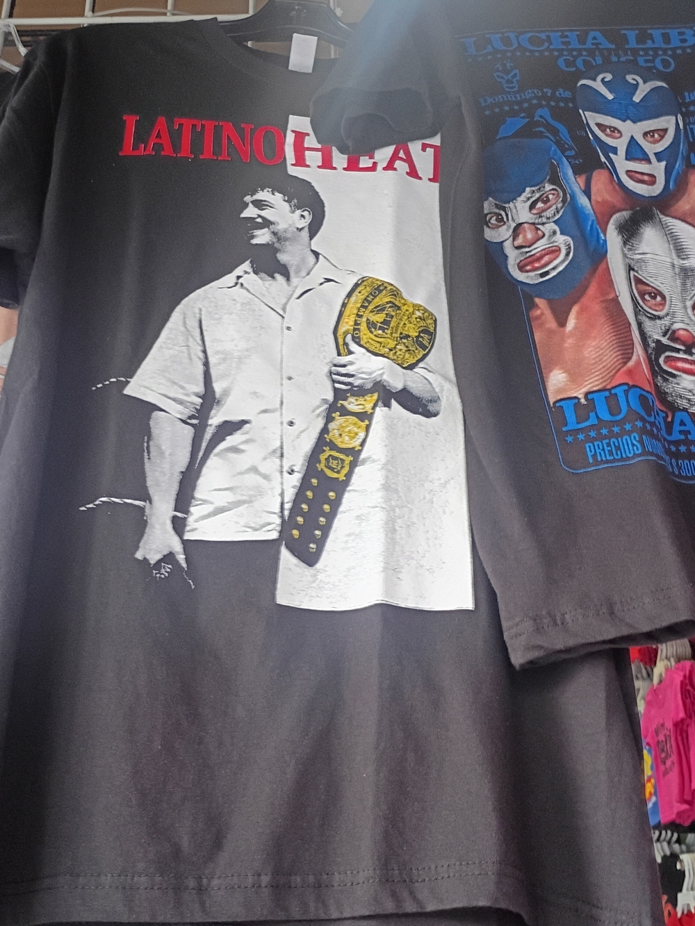 Rare Eddie Guerrero Latino Heat Men’s Black Graphic T-Shirt Wwf WWE L